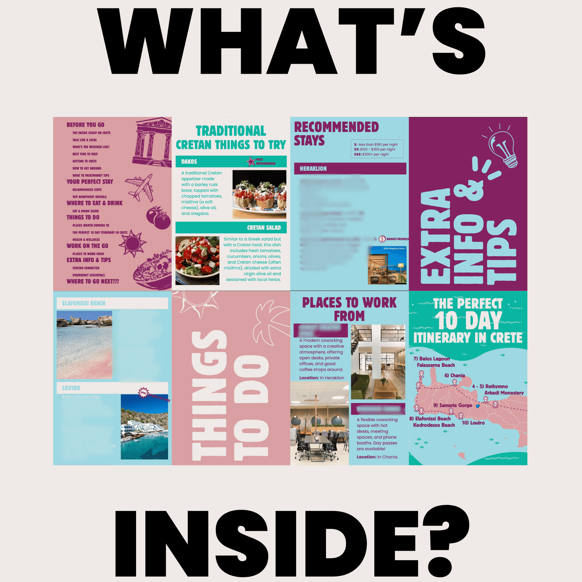 What's inside Crete Travel Guide ebook